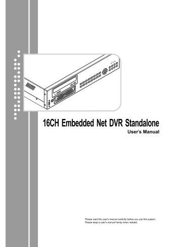 16CH Embedded Net DVR Standalone - Footprint Security