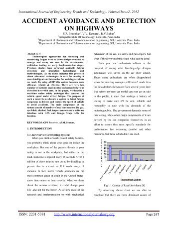 accident avoidance and detection on highways - IJETT-International ...