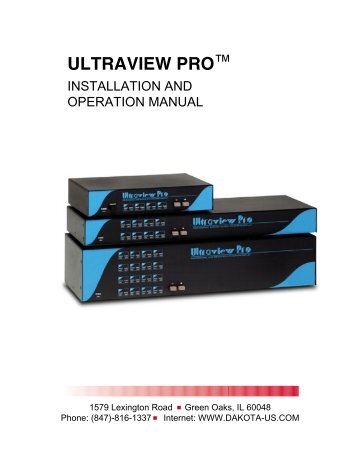 Ultraview Pro Manual 2001 - Daxten
