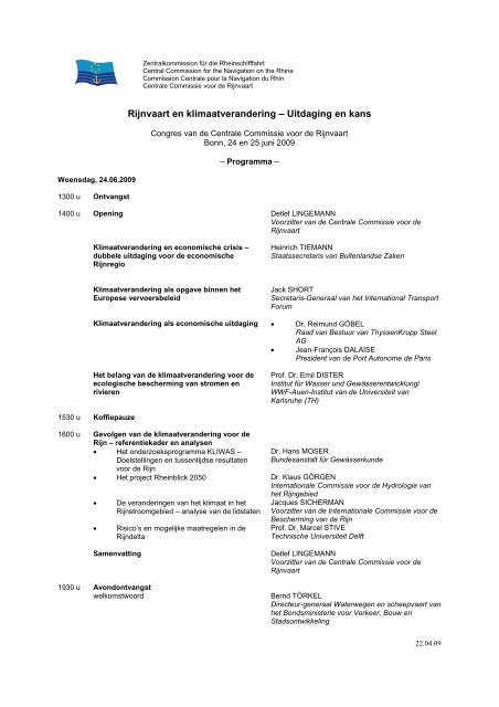 ZKR-Kongress - NL Programm - Informatie Binnenvaart