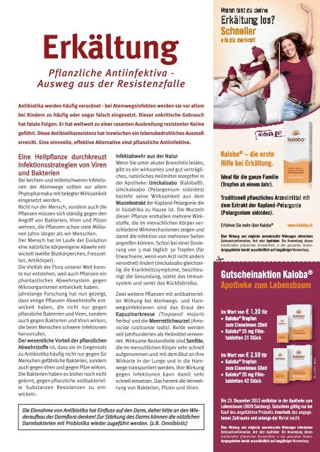 Kundenzeitung aktuell - Apotheke zum Lebensbaum