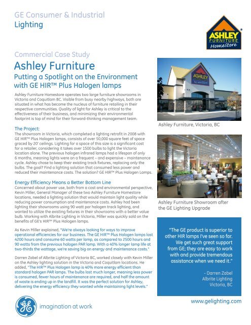 Ashley Furniture Case Study (Albrite Version ... - Albrite Lighting