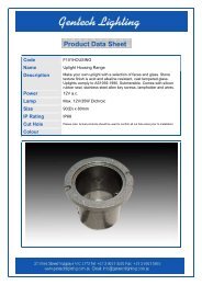 Product Data Sheet - Gentech Lighting