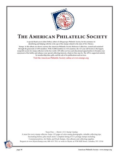 New Mexico - American Philatelic Society