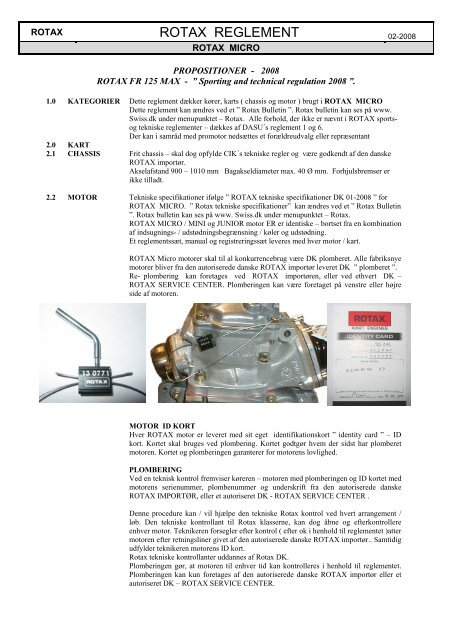 ROTAX REGLEMENT - HL Kart Racing