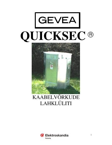Quicksec lahklÃ¼liti - Elektroskandia