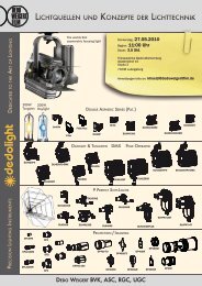LICHTQUELLEN UND KONZEPTE DER ... - Dedo Weigert Film