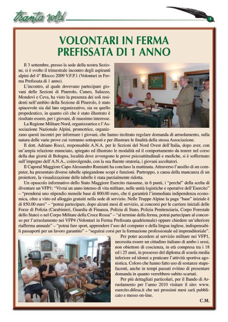 Ottobre 2009 - ANA Sezione di Pinerolo - Associazione Nazionale ...