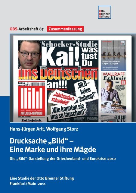 Drucksache âBildâ â Eine Marke und ihre MÃ¤gde - Otto Brenner ...