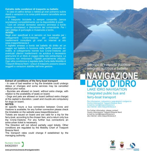 Navigazione Lago d'Idro estate 2012 - Valle del Chiese