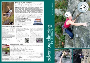 Adventure Climbing - The Mountaineering Council of Scotland