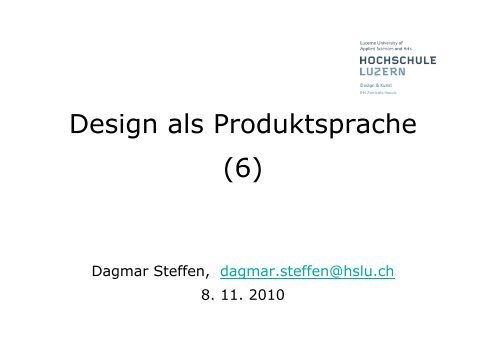 Grundbegriffe einer „Theorie der Produktsprache“