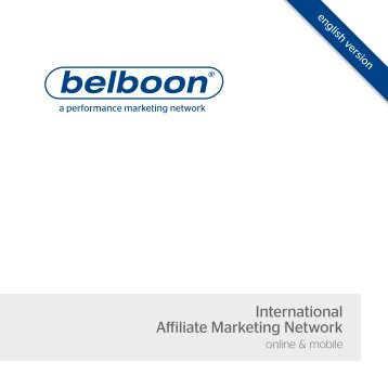 International Affiliate Marketing Network – A ... - Belboon.com