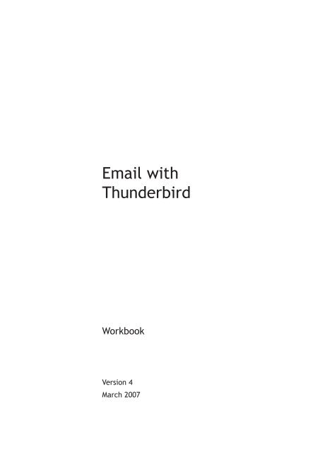 Email with Thunderbird - Docs.is.ed.ac.uk - University of Edinburgh