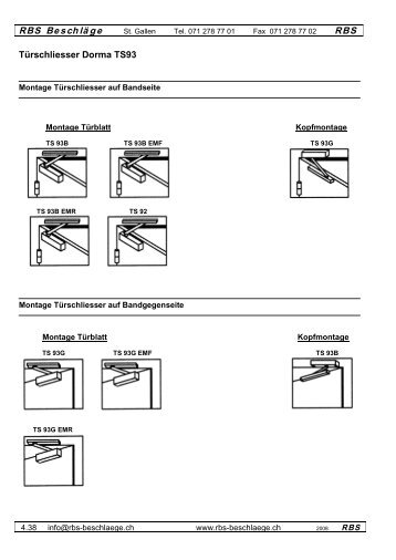 dorma ts 93 - Rbs-beschlaege.ch
