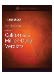 The Recorder: California's Million Dollar Verdicts - Los Angeles ...