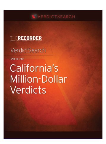 The Recorder: California's Million Dollar Verdicts - Los Angeles ...