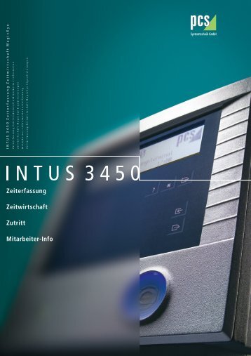 INTUS 3450 Zeiterfassung Zeitwirtschaft MagicEy e - RZH - New ...