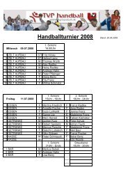 Handballturnier 2008 Stand: 26.06.2008