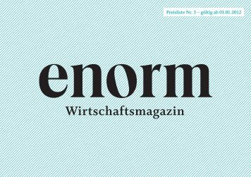 Wirtschaftsmagazin - Enorm