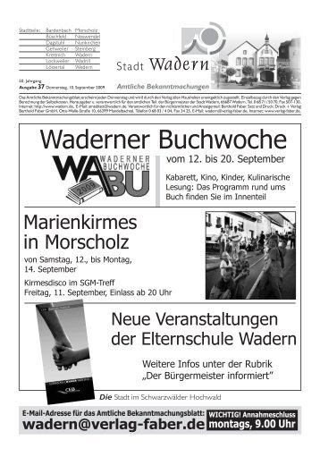 Waderner Buchwoche