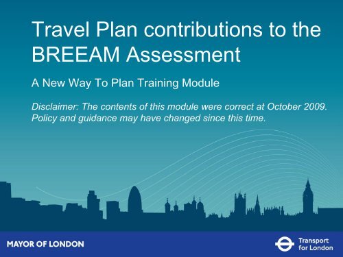 breeam travel plan example