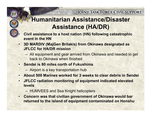 Operation TOMODACHI - Japan Tsunami Relief Operations