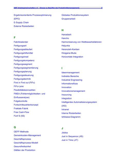 E - AWF Arbeitsgemeinschaften für Vitale ...