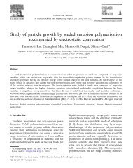 Study of particle growth by seeded emulsion polymerization ...