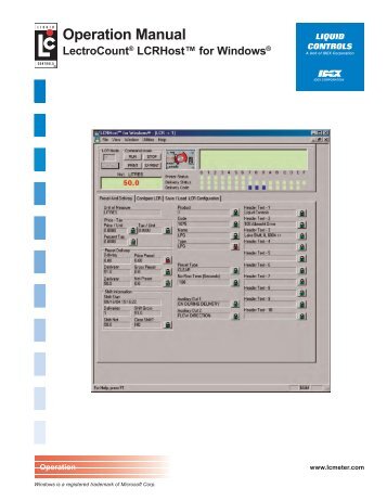 Configure LCR - Product Calibration - Liquid Controls