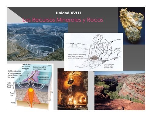 UNIDAD XVIII: Los recursos minerales y rocas