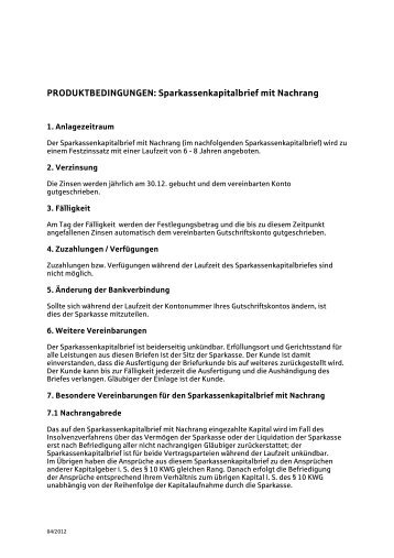 Sparkassenkapitalbrief mit Nachrang - Sparkasse Leipzig