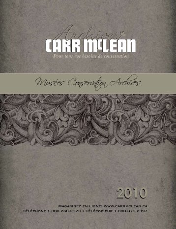 MusÃ©es Conservation Archives - CARR McLEAN