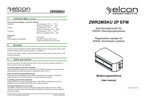 ZWR2MSKU 2P EFM - Elcon Systemtechnik