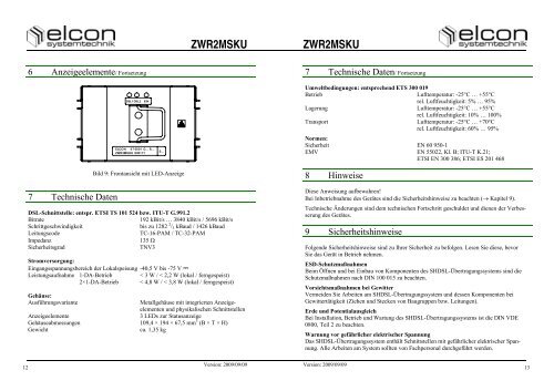 ZWR2MSKU 2P EFM - Elcon Systemtechnik