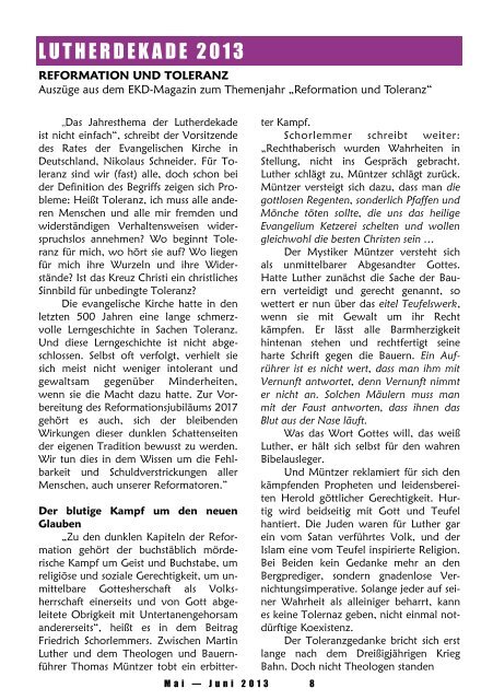 Aktueller Gemeindebrief (Mai-Juni) - in der deutschsprachigen ...