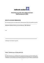 EDI Rahmenvertrag - Stadtwerke Mosbach