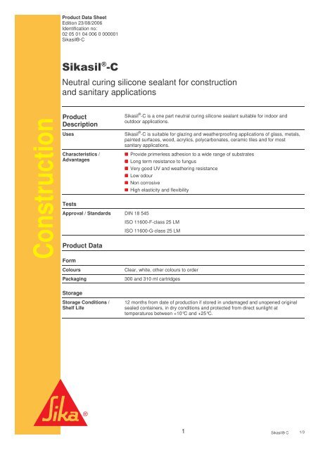 Sikasil C - Sika UK