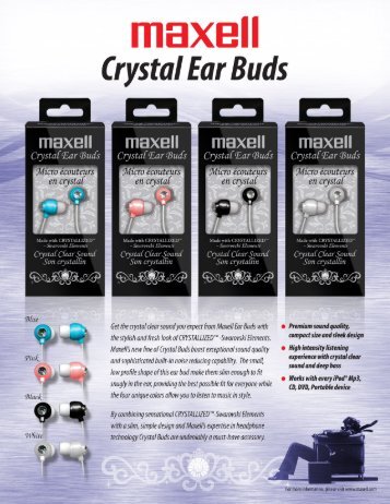 Crystal Ear Buds - Maxell Canada