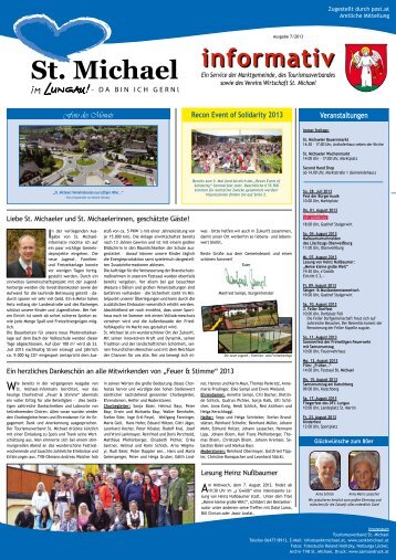 Informativ Juli 2013 - Verein Wirtschaft St. Michael