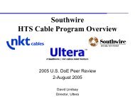 Southwire HTS Cable Program Overview - Advanced Cables and ...