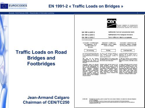 EN 1991-2 - Eurocodes