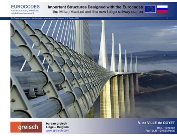 Important structures designed with the Eurocodes