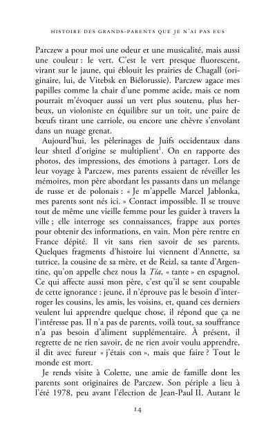 Histoire des grands-parents que je n'ai pas eus - Seuil