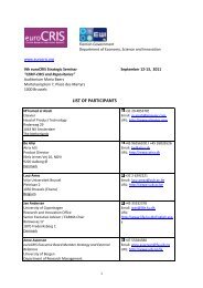 List of participants Seminar 2011.pdf - EuroCRIS