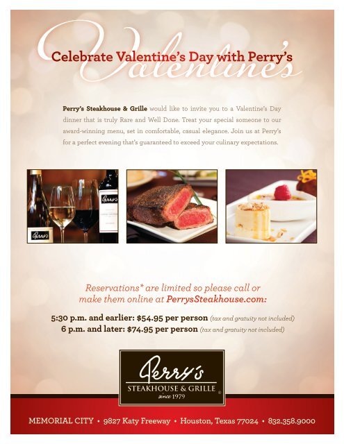 Celebrate Valentine's Day with Perry's - Perry's Steakhouse & Grille