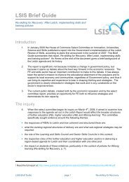 LSIS Brief Guide - Learning and Skills Improvement Service