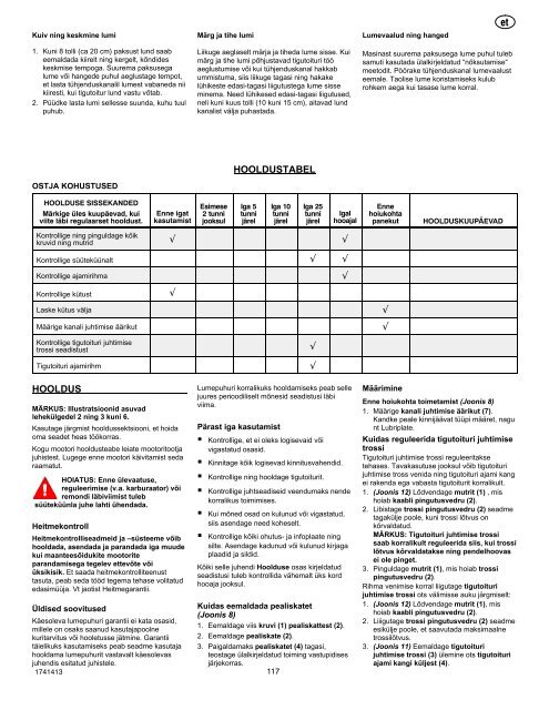 Instruction Book - Snowthrower Model 6210701x54NA ... - Canadiana