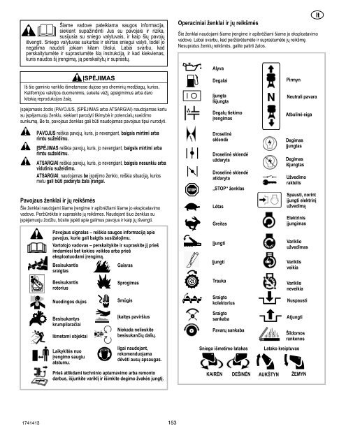 Instruction Book - Snowthrower Model 6210701x54NA ... - Canadiana