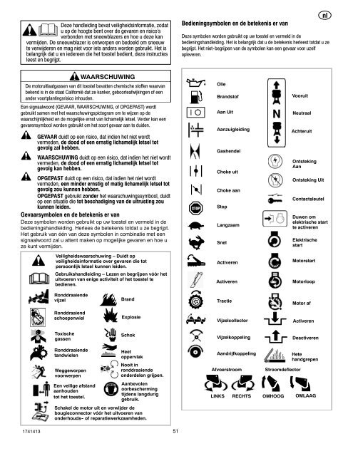 Instruction Book - Snowthrower Model 6210701x54NA ... - Canadiana